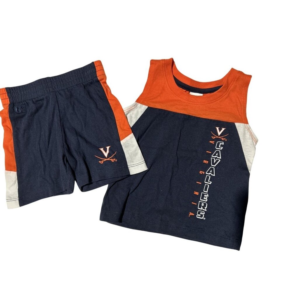 NEW Virginia Cavaliers Colosseum Tank Top Shirt & Shorts Set Infant 6-12 MO